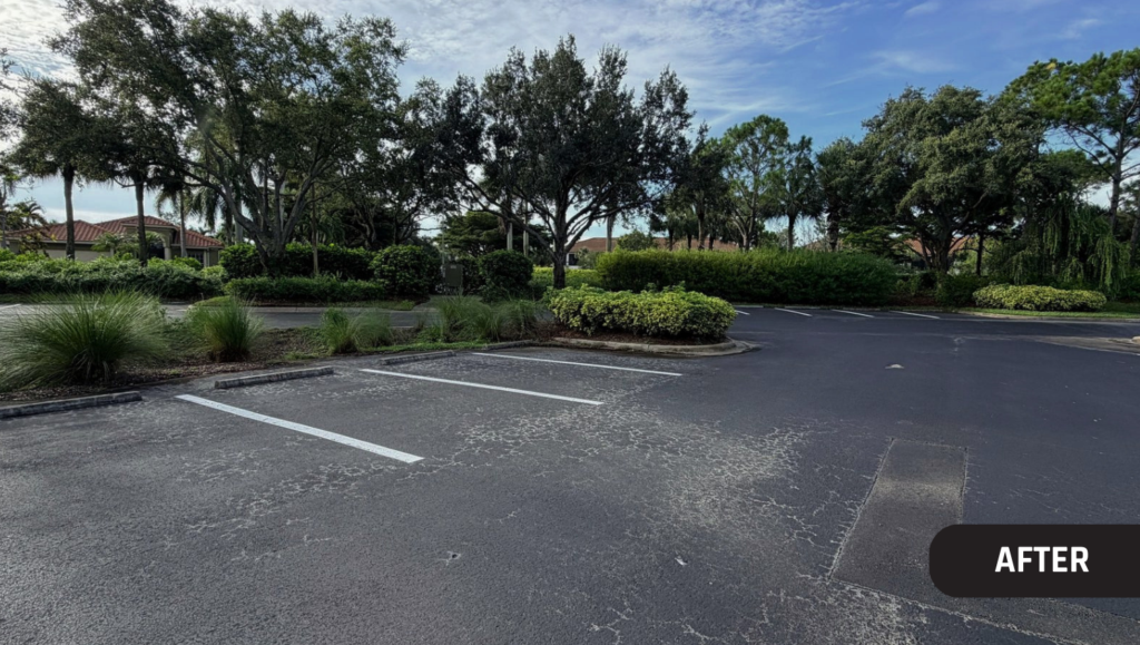 After Line Striping Field for Vasari Golf Community in Bonita Springs, FL
