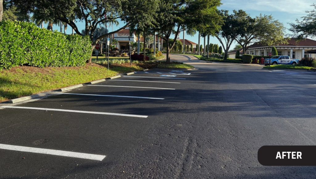 After Line Striping Maintenance for Vasari Golf Community in Bonita Springs, FL