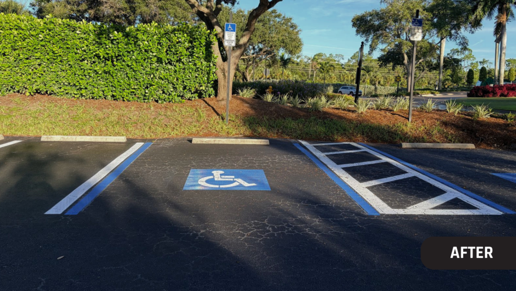 After Line Striping Markings for Vasari Golf Community in Bonita Springs, FL