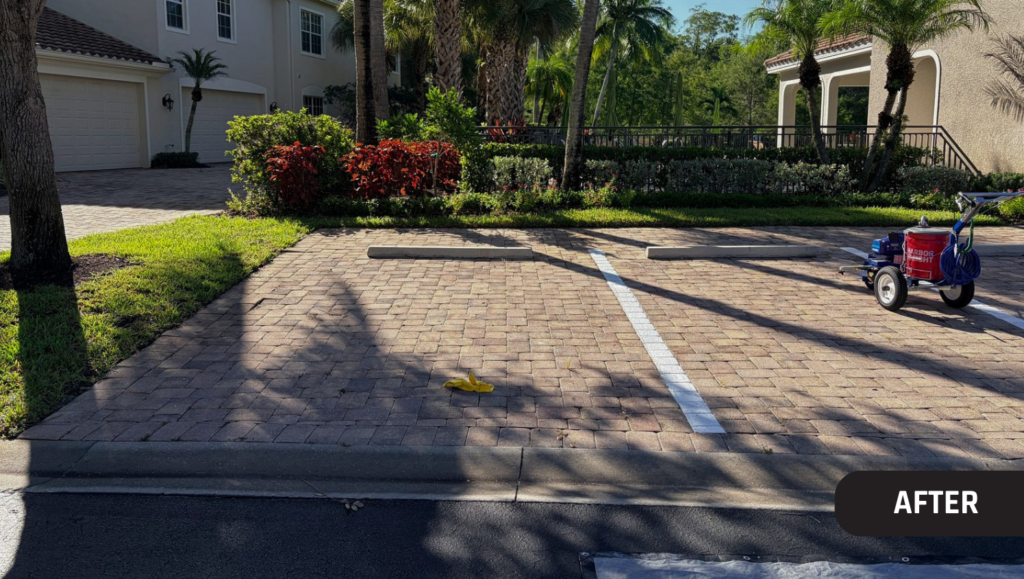 After Line Striping Paint for Vasari Golf Community in Bonita Springs, FL