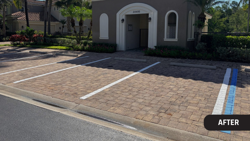 After Line Striping Painting for Vasari Golf Community in Bonita Springs, FL