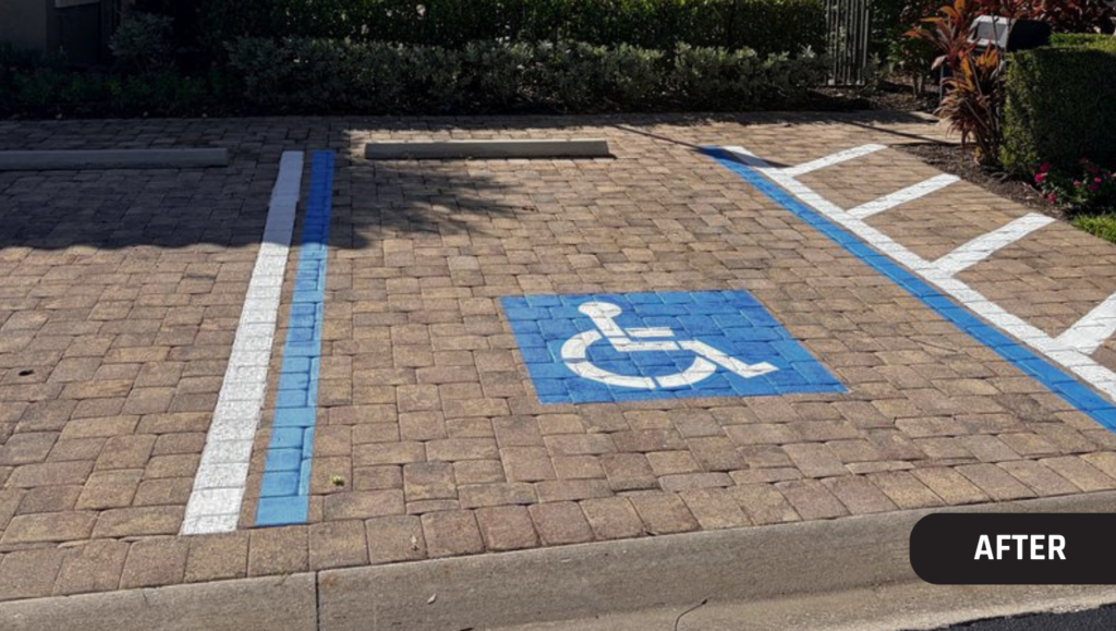 After Line Striping Parking for Vasari Golf Community in Bonita Springs, FL