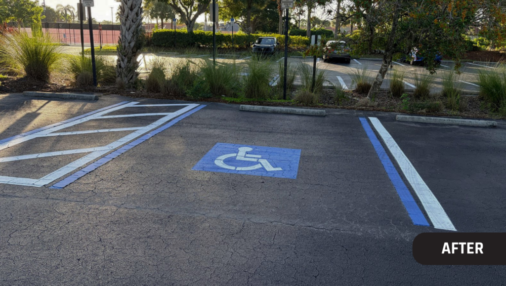 After Line Striping for Vasari Golf Community in Bonita Springs, FL