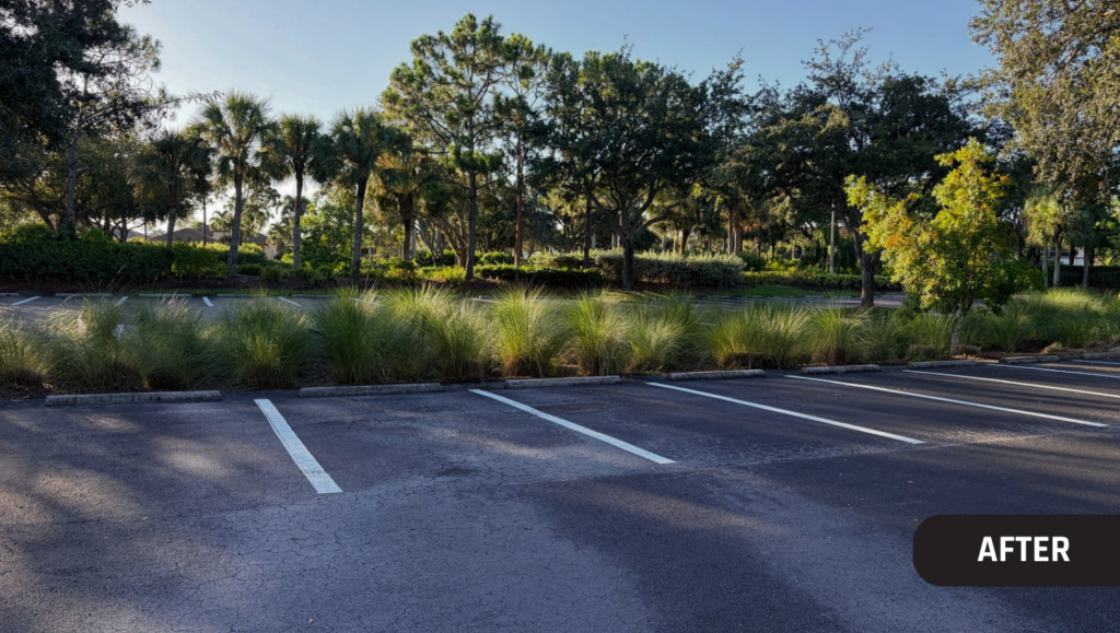 After Line Striping Work for Vasari Golf Community in Bonita Springs, FL