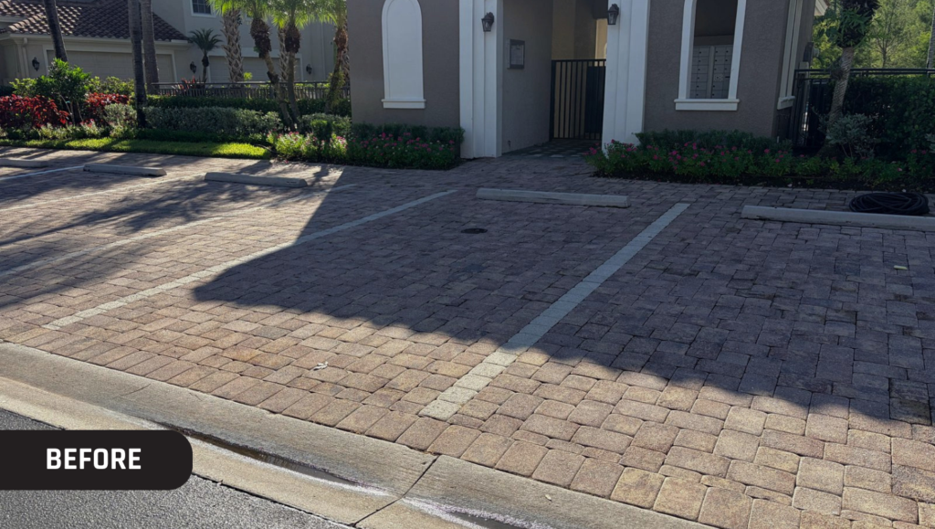 Before Line Striping Job for Vasari Golf Community in Bonita Springs, FL