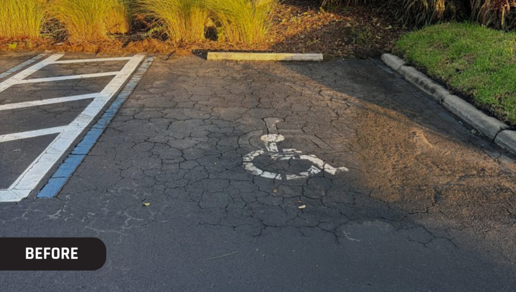 Before Line Striping Markings for Vasari Golf Community in Bonita Springs, FL