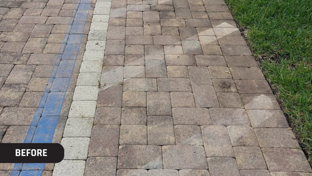 Before Line Striping Parking for Vasari Golf Community in Bonita Springs, FL