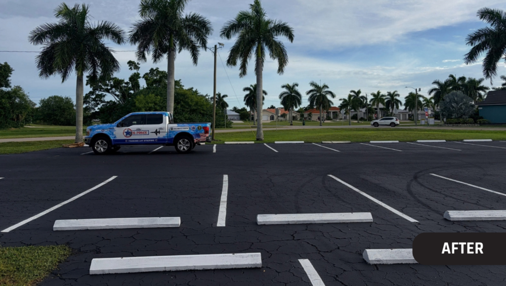 After Maintenance Asphalt Sealcoating and Line Striping for Punta Gorda Visual Arts Center in Punta Gorda, FL