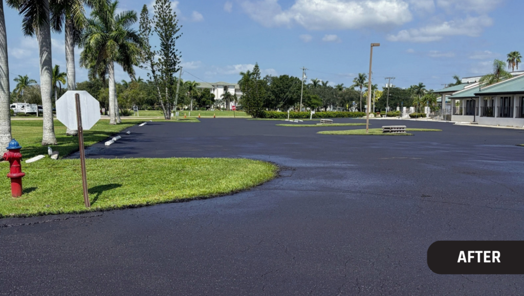 After Markings Asphalt Sealcoating and Line Striping for Punta Gorda Visual Arts Center in Punta Gorda, FL
