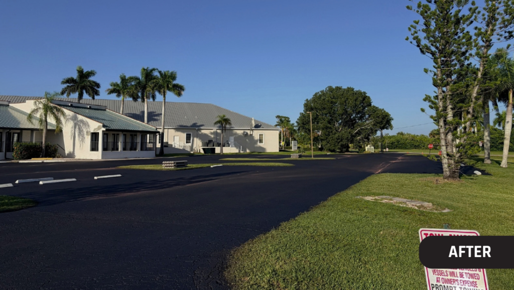 After Project Asphalt Sealcoating and Line Striping for Punta Gorda Visual Arts Center in Punta Gorda, FL