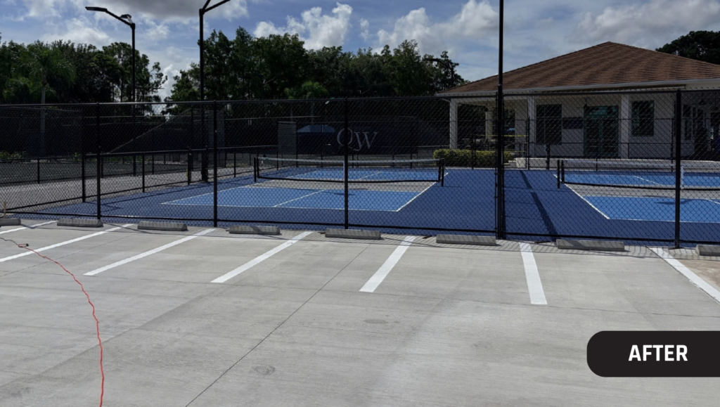 After Line Striping Field for Quail West Golf and Country Club in Naples, FL