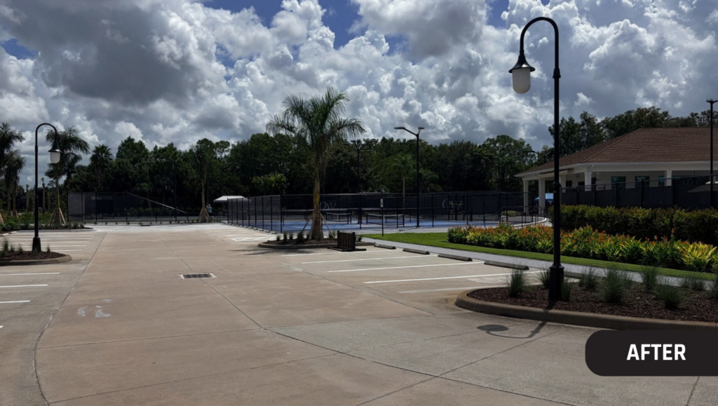 After Line Striping for Quail West Golf and Country Club in Naples, FL