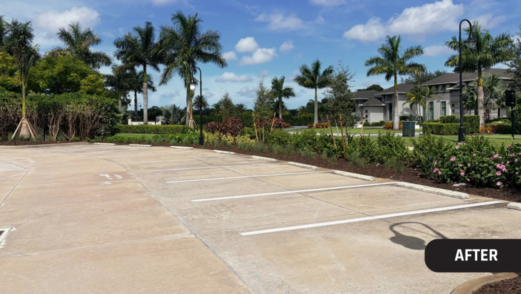 After Line Striping Repair for Quail West Golf and Country Club in Naples, FL