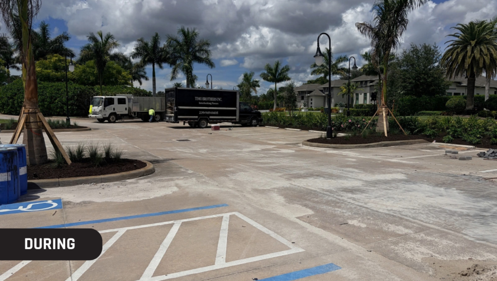 During Line Striping Markings for Quail West Golf and Country Club in Naples, FL