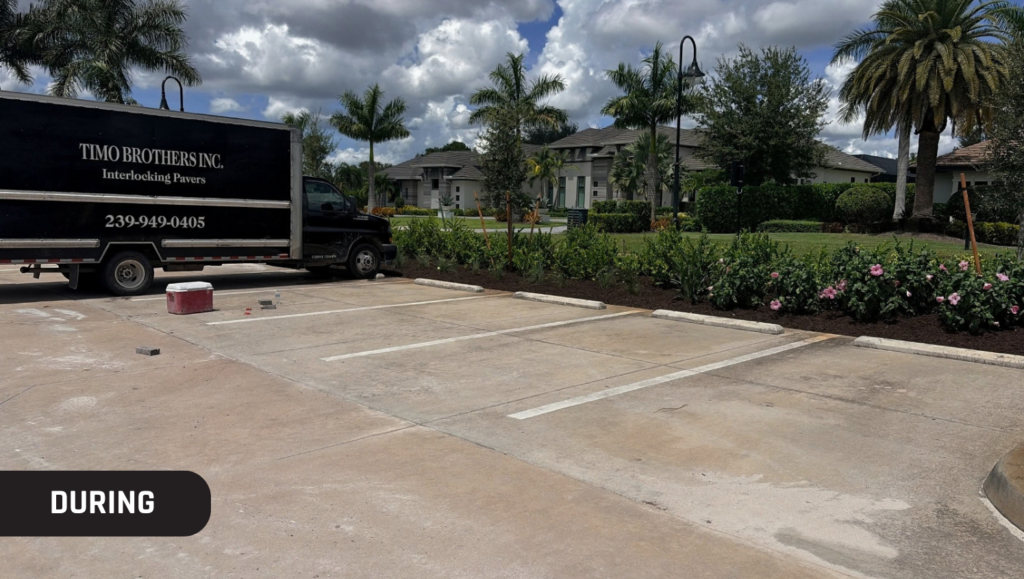 During Line Striping Project for Quail West Golf and Country Club in Naples, FL
