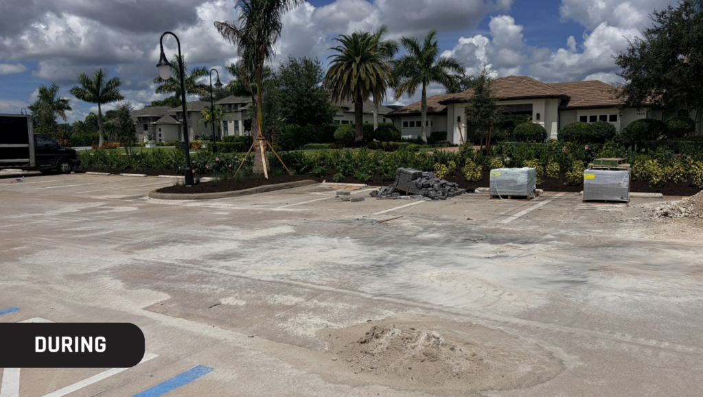 During Line Striping Work for Quail West Golf and Country Club in Naples, FL