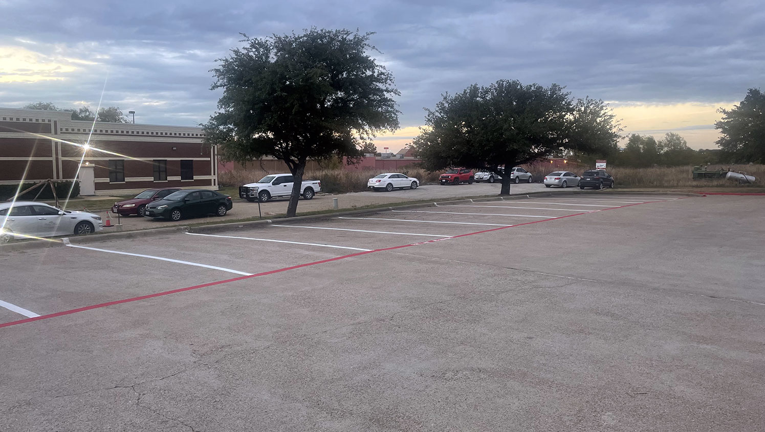 new parking lot markings