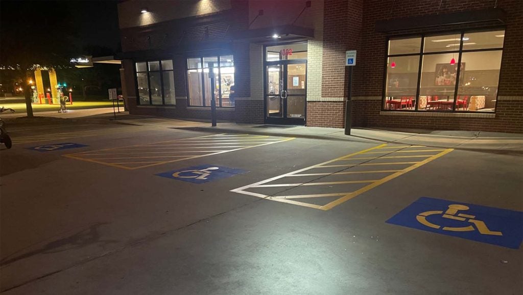 parking lot painting in keller, tx