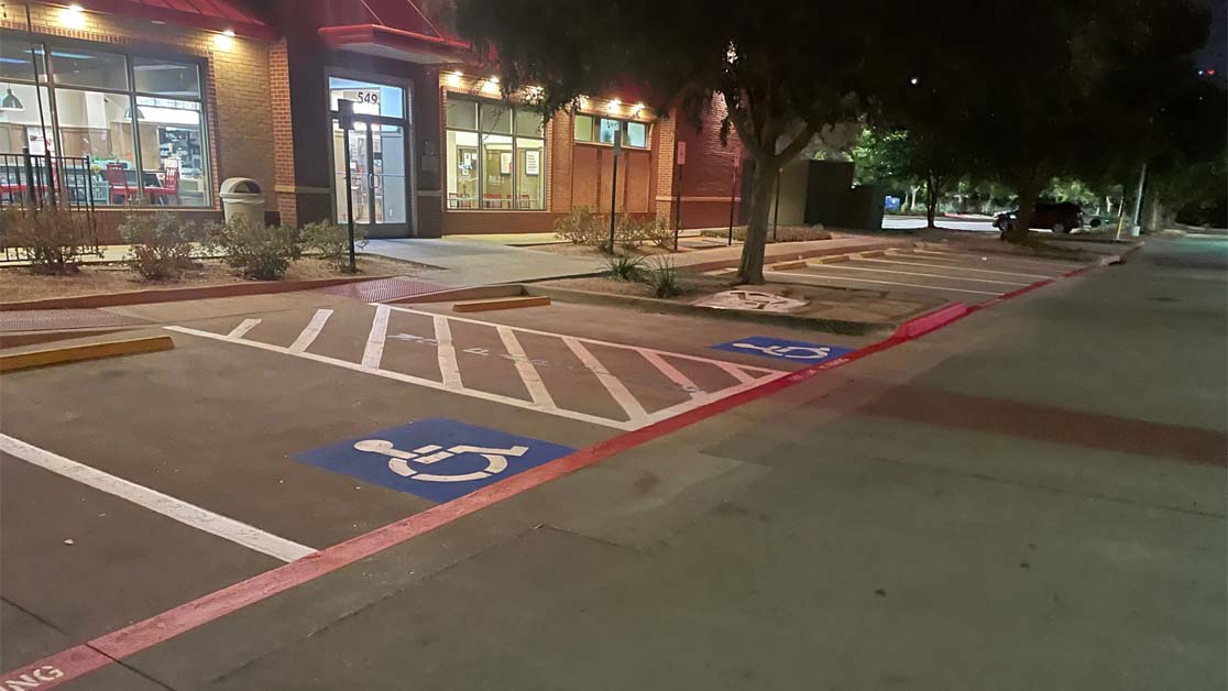 Line Striping for Chick-fil-A in Fort Worth, TX