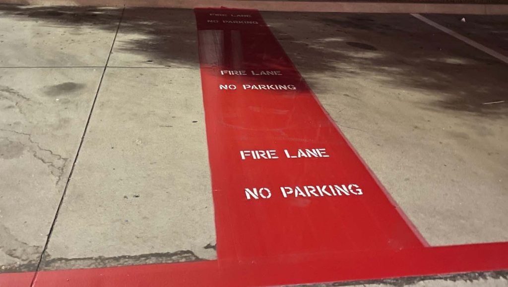 fire lane marking in grapevine, tx