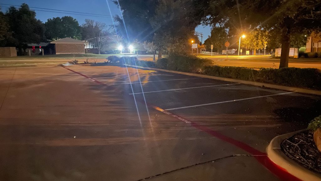 freshly painted parking spots for 4 Separate Small Businesses