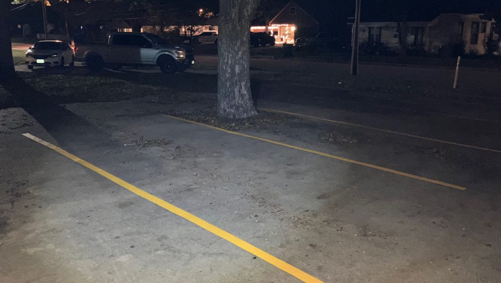yellow line striping for 4 Separate Small Businesses