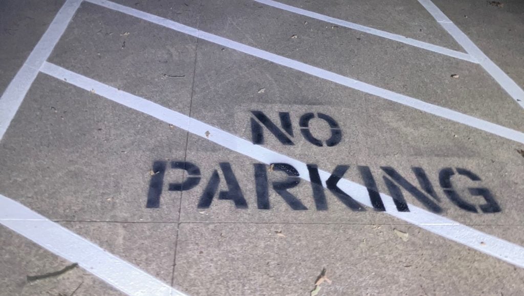 freshly painted fire lane striping for DFW Neuropathy