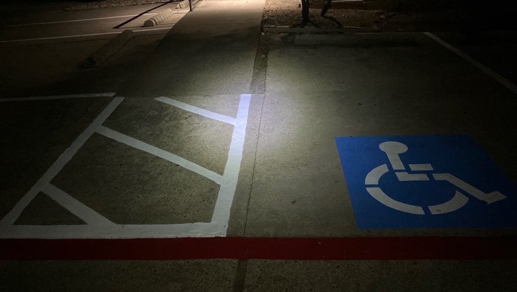 ada compliance parking spot freshly painted for DFW Neuropathy