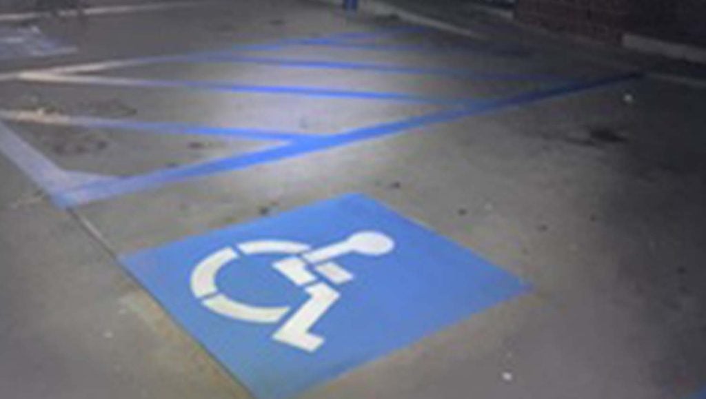 freshly painted line markings for CVS