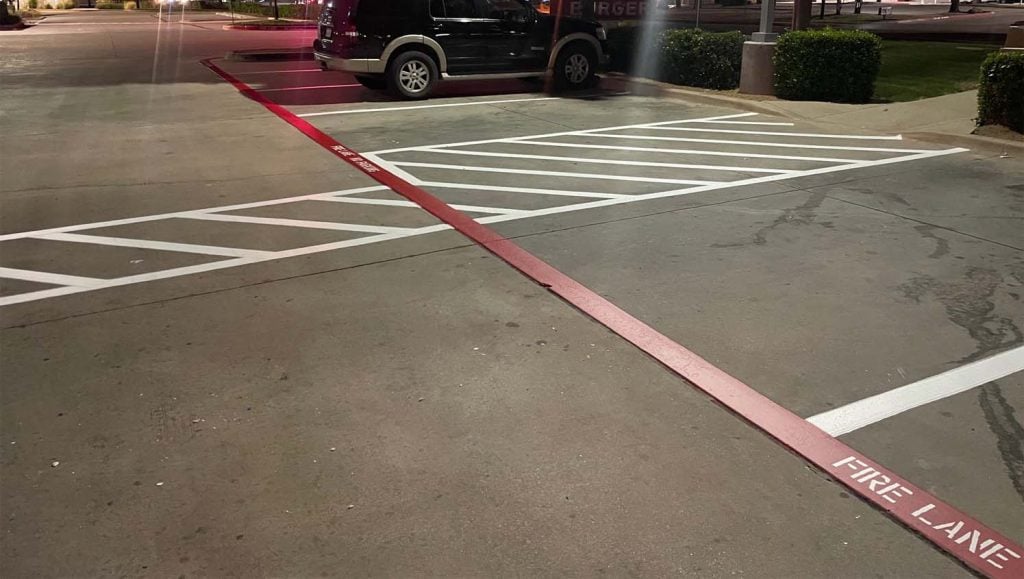 fire lane striping in grapevine, tx