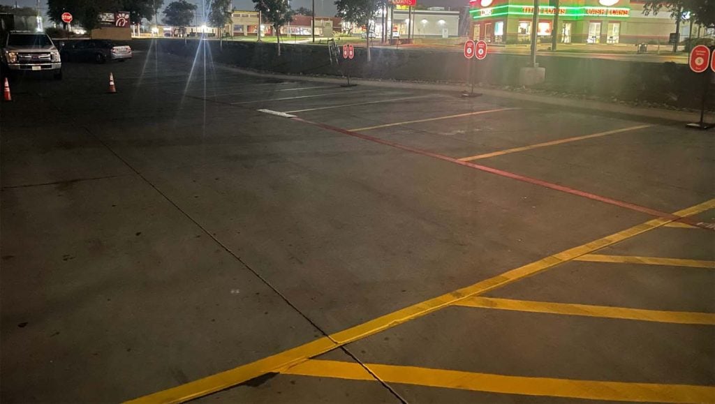 fire lane striping in lake worth, tx