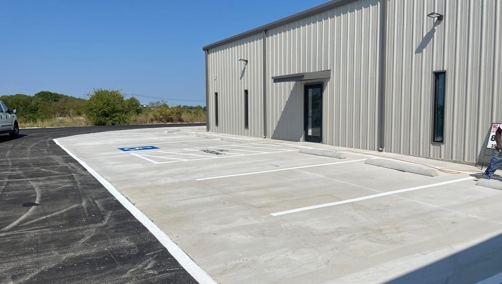 Decatur Municipal Airport parking spots freshly painted