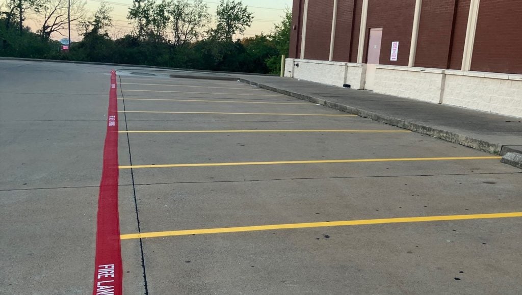 CVS parking spots freshly painted