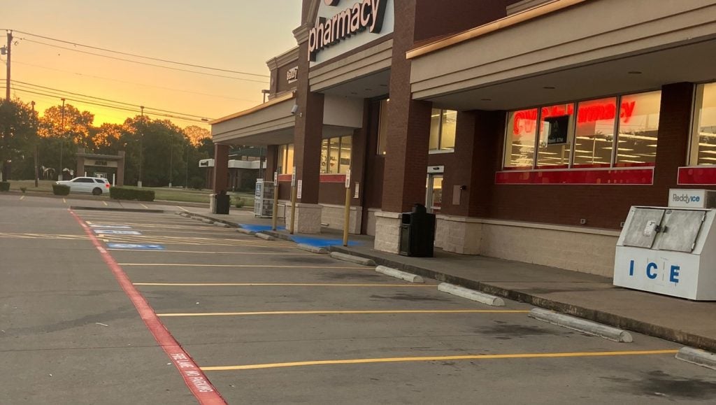 fire lane markings for CVS parking lot
