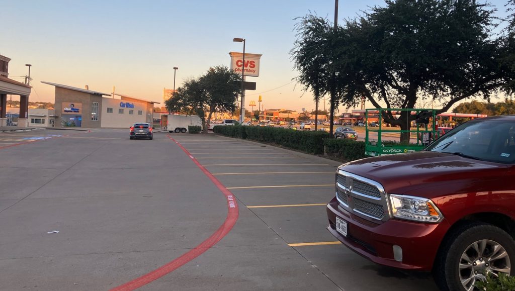 fire lane striping for CVS parking lot