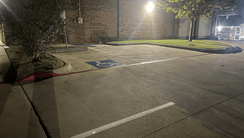 new parking lot stalls