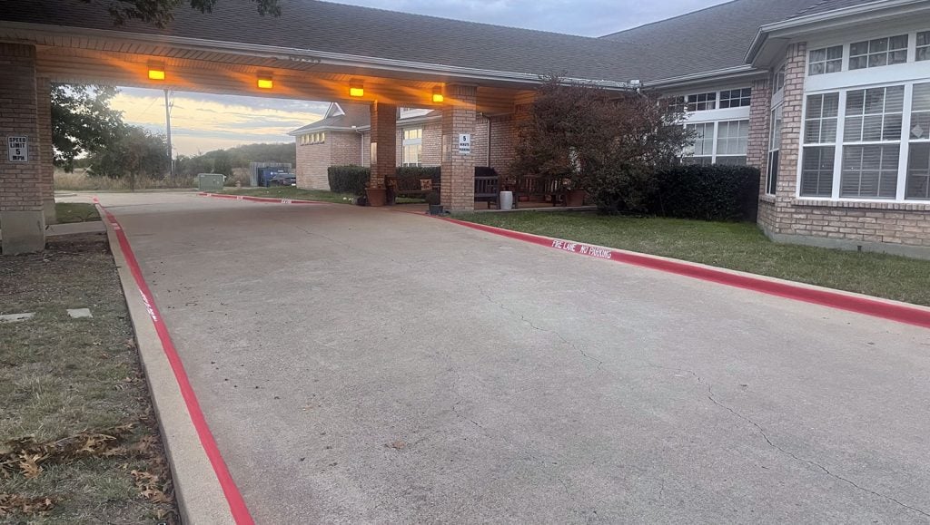 new fire lane stripings