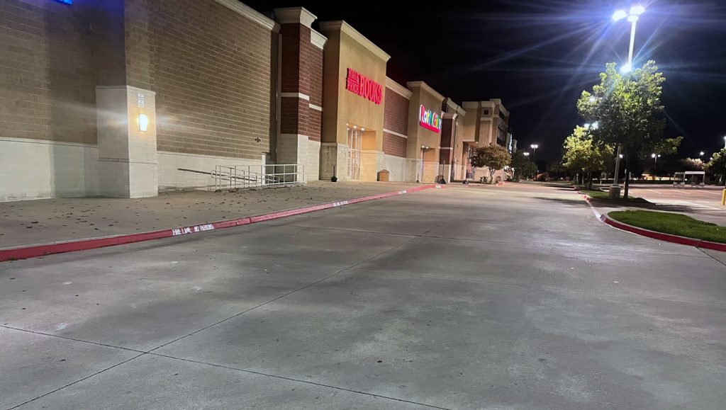new fire lane striping