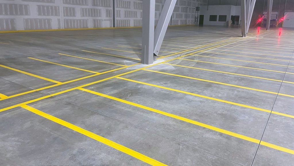 new warehouse markings