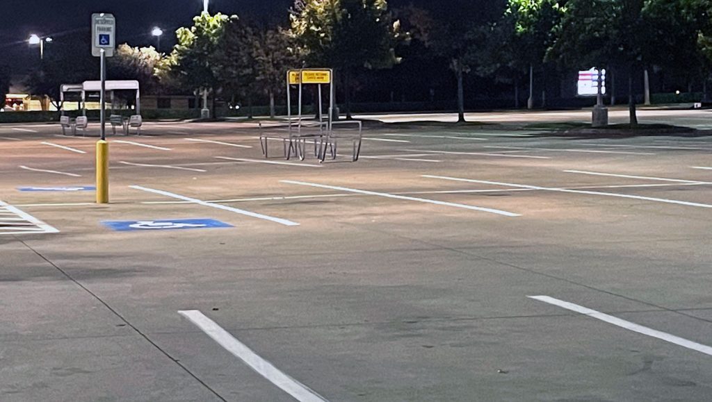 new parking stall markings