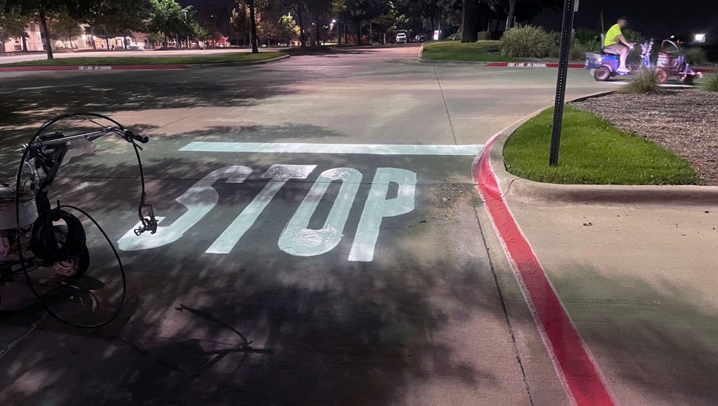 new fire lane markings