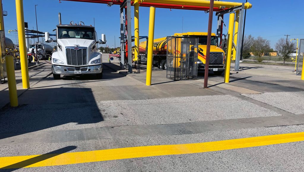fire lane markings at love’s travel stop distribution center