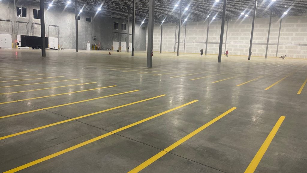 new pallet striping drying