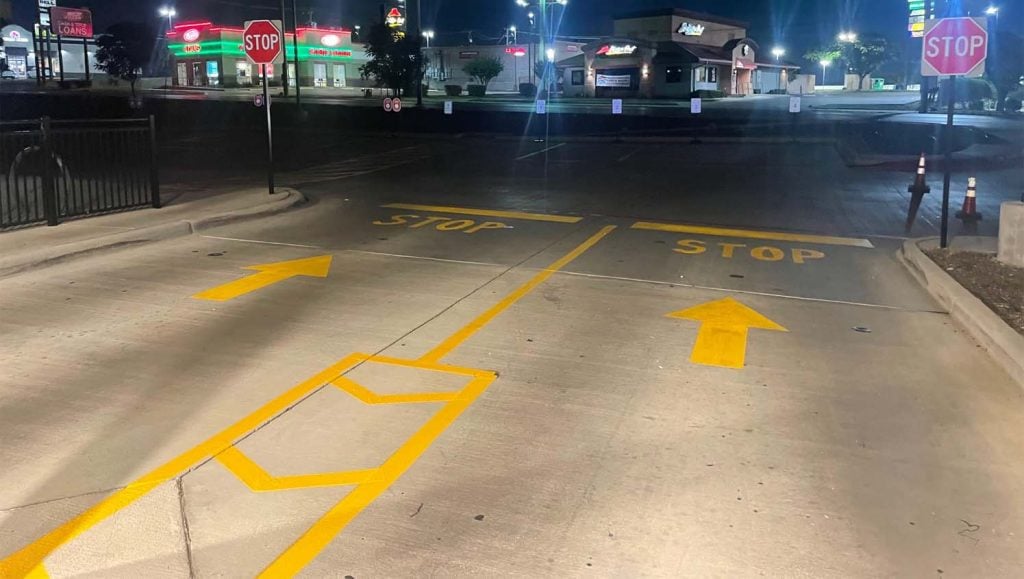 parking lot painting in Lake Worth, TX