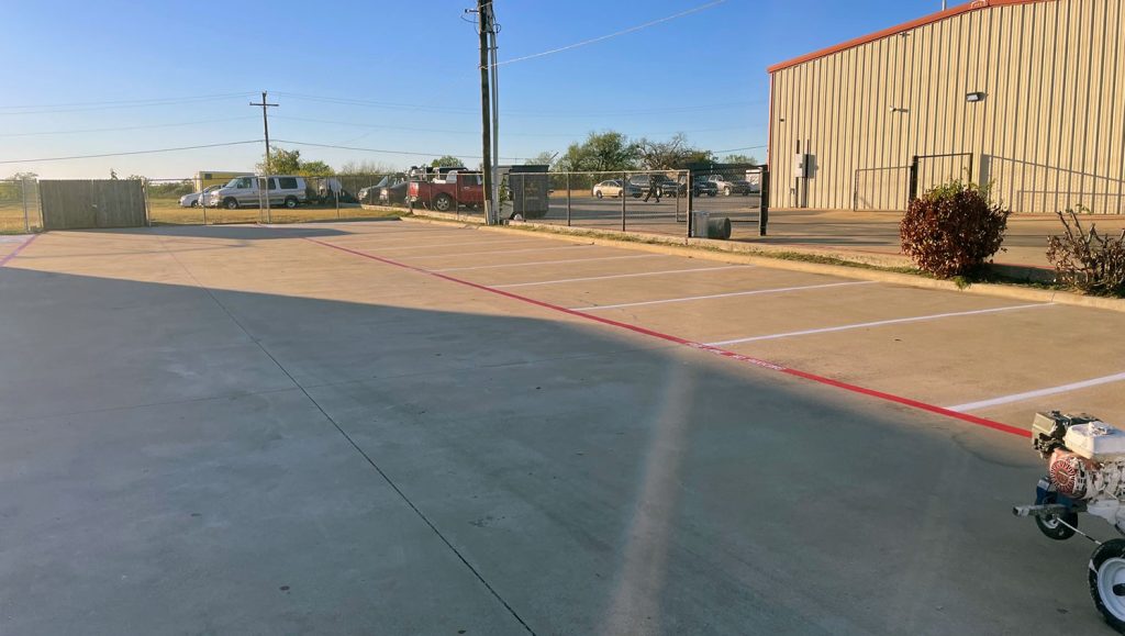 newly marked ada compliant stalls