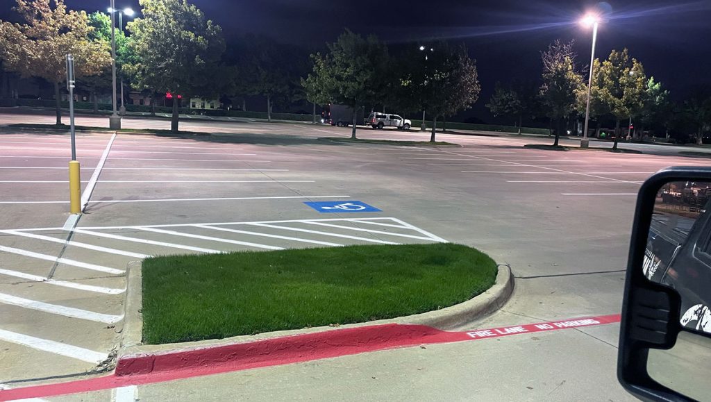 new parking lot markings