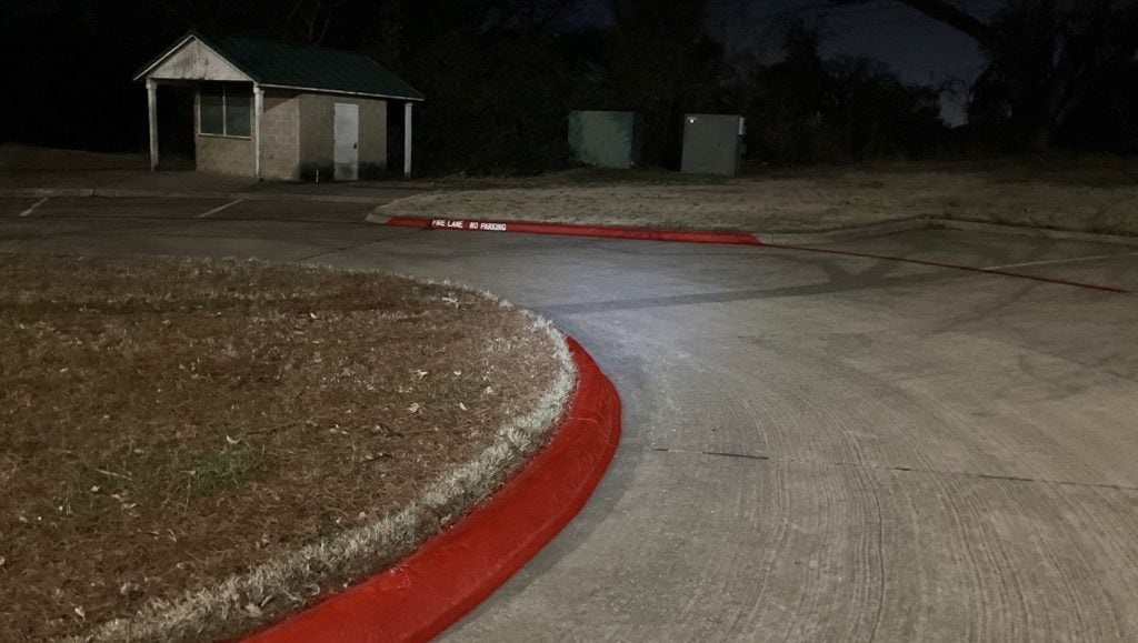The Parks at Texas Star with freshly painted fire lane striping