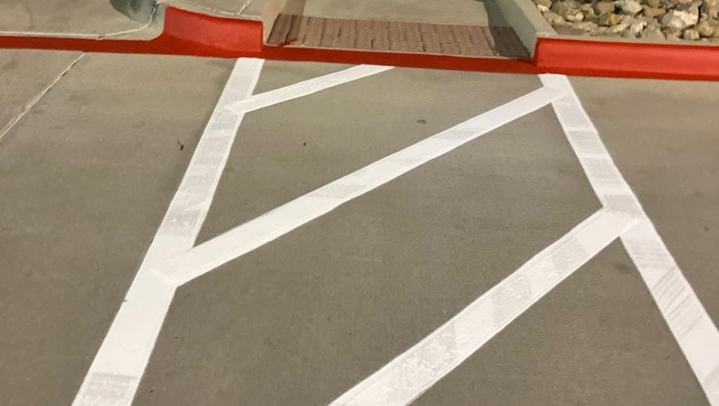 IN-N-OUT parking lot freshly painted