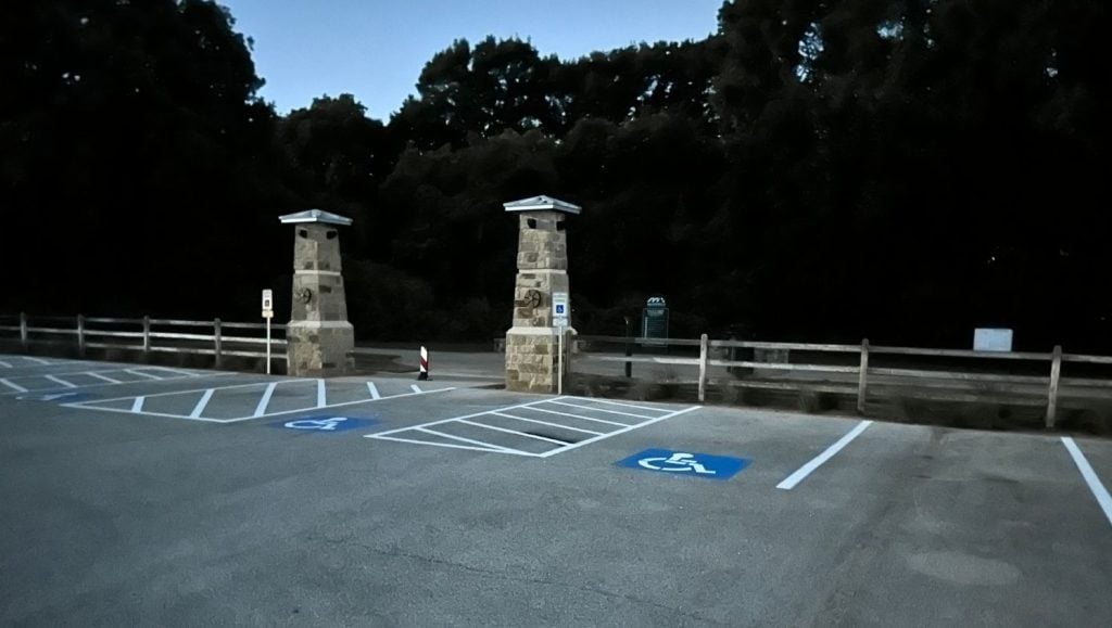 ada compliance parking spots freshly painted