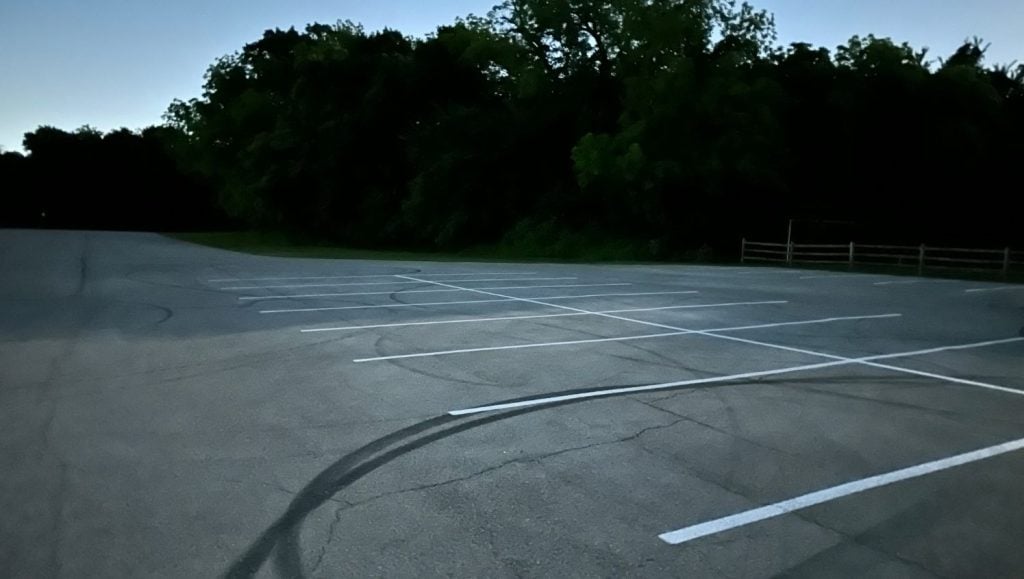 Philip Thompson Soccer Complex parking lot freshly painted